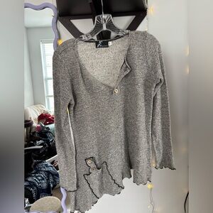 Gray Asymmetrical Cardigan